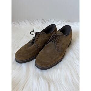 New Women’s Hush Puppies Brown Suede Oxford Dress Shoes Comfort Low Heel- Sz 7M